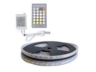 LED pásek sada 5m 12V 3527 60LED/m IP66 max. 4,8W/m CCT, variabilní + CCT kontrolér