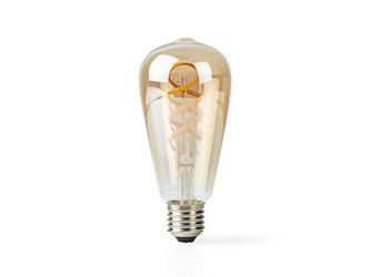 Chytrá WiFi žárovka LED E27  5.5W bílá teplá NEDIS WIFILT10GDST64 SMARTLIFE