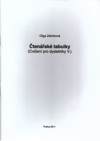 Čtenářské tabulky - Cvičení pro dyslektiky V. Dys