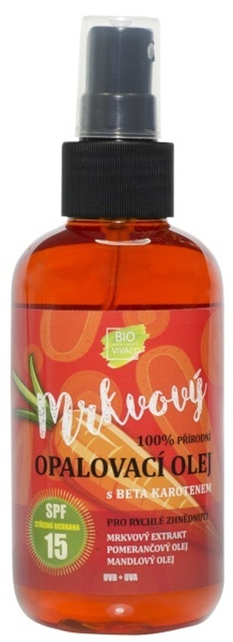 Vivaco Přírodní opalovací mrkvový olej OF 15 150 ml
