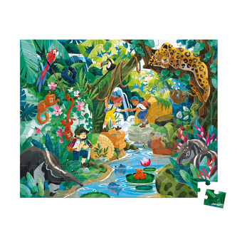 Puzzle pro děti Dobrodružství v džungli Janod 100 ks