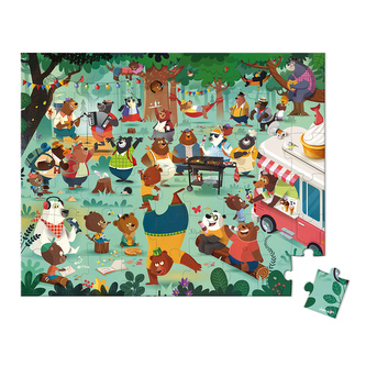 Puzzle pro děti Rodina medvědů Janod v kufříku 54 ks