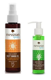 Messinian Spa Opalovací olej na obličej a tělo SPF 15 100 ml + Aloe Vera Gel 100 ml
