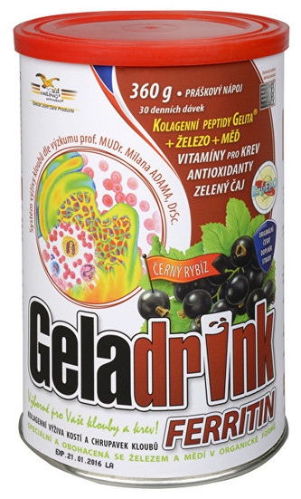 Orling Geladrink Ferritin nápoj Černý rybíz 360 g