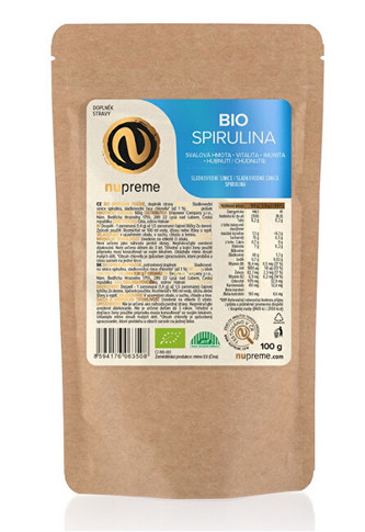 Nupreme Spirulina 100 g prášek BIO