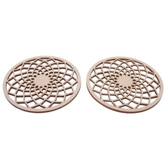 Dřevěné výřezy pro lapač snů Filigran o 10 cm - 2 ks