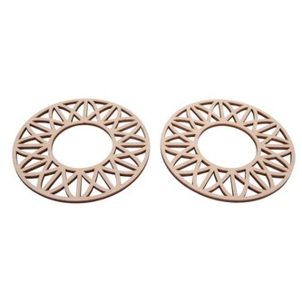 Dřevěné výřezy pro lapač snů Modern o 10 cm - 2 ks
