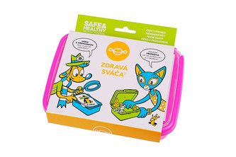 R&B Zdravá sváča komplet box FLUO fialová/nerez