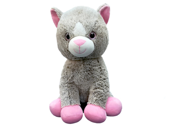 Kočka plyšová 60cm sedící 0m+ v sáčku