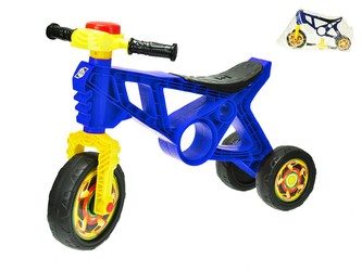 Motorka odrážedlo 60x43x19cm modrá s klaksonem max. 20kg v sáčku