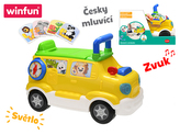 Auto edukační/odrážedlo 42x22x30 česky mluvící na baterie se světlem a zvukem 18m+ v krabičce