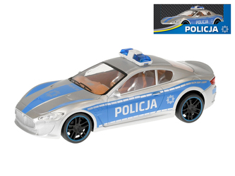 Auto policie polský design 1:16 28cm v krabičce