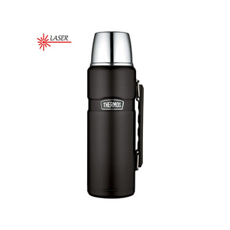 Thermos Style Termoska na nápoje s madlem - matně černá 1,2 l