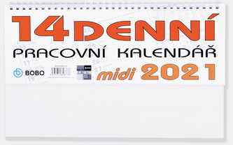 Pracovní Midi 14denní kalendář - stolní kalendář 2021