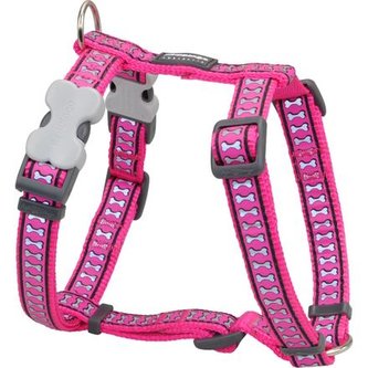 Postroj RD 20 mm x 45-66 cm - Bones Rfx- Tm.Růžová