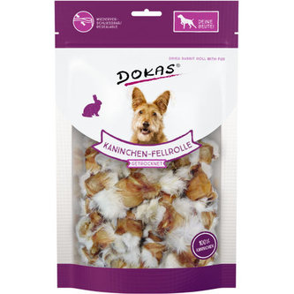 Dokas - Rolky z králičí kůže se srstí 100 g