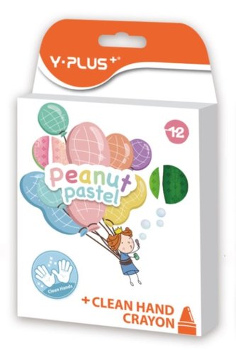 PEANUT Pastel voskovky 12 pastelových barev