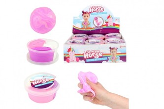 Sliz - hmota 60g jednorožec neonová v plastové krabičce 9x4cm