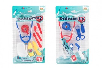 Sada doktor/lékař plast 2 druhy na kartě 20x36x4cm