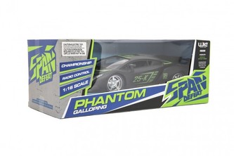 Auto sportovní RC plast 25cm 27MHz na dálkové ovládání na baterie v krabici 33x13x14,5cm