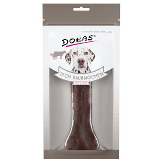 Dokas - Kost z hovězí kůže s jehněčím m. - 15 cm