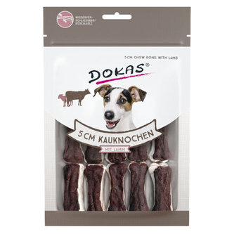 Dokas - Kosti z hovězí kůže s jehněčím m. - 5 cm