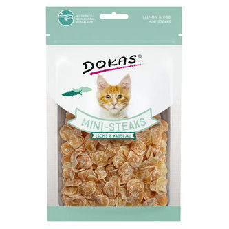 Dokas - Losos a treska mini steaky pro kočky 40 g