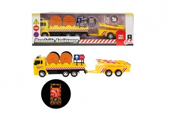 Auto nákladní plast 17cm silniční pomoc se svítícím značením s doplňky na baterie v krabici 32x10x7