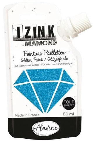 IZINK diamantová barva 80 ml / karibská modrá