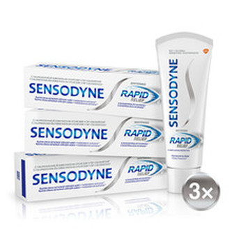 Sensodyne Bělicí zubní pasta rychlá úleva Rapid Whitening 3 x 75 ml unisex
