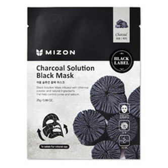 Mizon Čisticí maska s dřevěným uhlím (Charcoal Solution Black Mask) 25 g woman