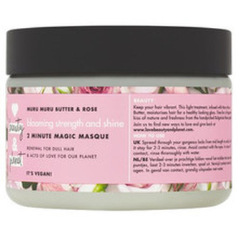 Love Beauty and Planet Maska na barvené vlasy s růžovým olejem a máslem muru muru (Blooming Strength and Shine 2 Minute Magic Masque) 300 ml woman