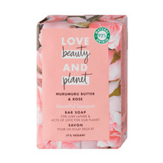 Love Beauty and Planet Tuhé mýdlo s růžovým olejem a máslem muru muru Bountiful Bouquet (Bar Soap) 100 g woman