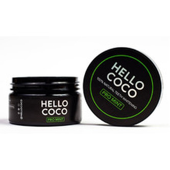 Hello Coco Aktivní uhlí na bělení zubů s příchutí máty 100 % Natural Teeth Whitening PRO MINT 30 g unisex