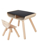 PlanToys Dětský stolek se židlí černý