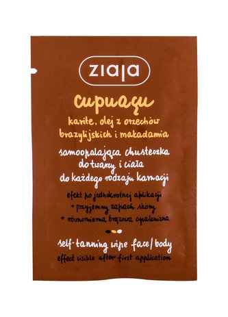 Ziaja Cupuacu Samoopalovací přípravek Self-Tanning Wipe 1 ks Face & Body pro ženy