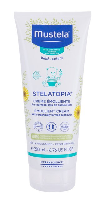 Mustela Bébé Stelatopia Denní pleťový krém Emollient Cream 200 ml pro děti