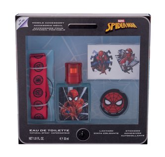 Marvel Spiderman toaletní voda 30 ml + samolepky + klíčenka + držák na mobil