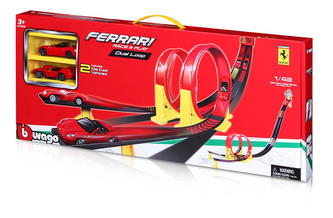 1:43 FERRARI RACE&PLAY DUAL LOOP + 2 AUTA