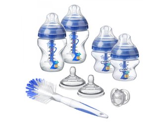 Sada kojeneckých lahviček C2N ANTI-COLIC s kartáčem Blue