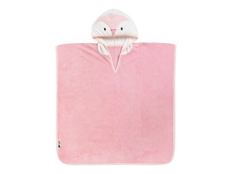 Osuška pončo s kapucí 2-4 roky Penny Pink