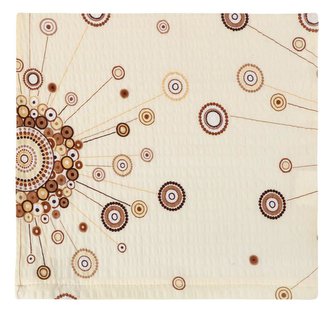 Povláček krepový - smetanová kolečka - 40x40cm