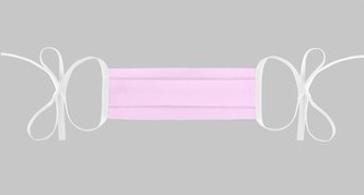 Ústní rouška bavlněná na zavazování - fialová - 15x24cm