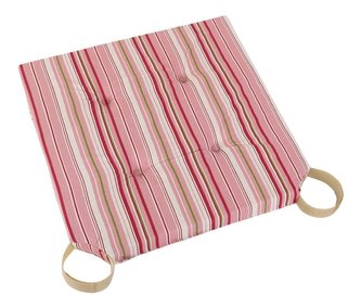 Sedák hladký Ulla - proužek růžový - 40x40 cm,hladký