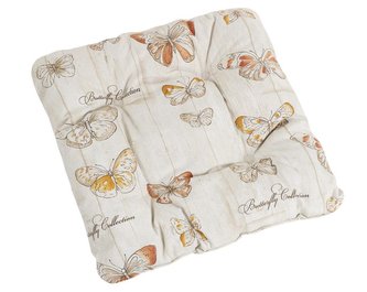 Sedák EMA prošívaný - motýlci na dřevě - 40 x40 cm, prošívaný