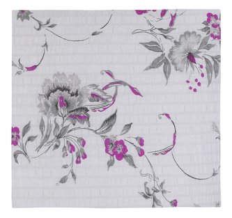 Povláček krepový - pnoucí růže - růžová, šedá - 40x40cm