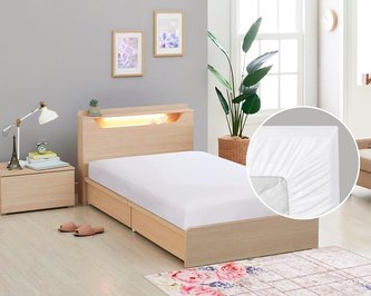 Prostěradlo plátěné - bílá - 90x200 cm