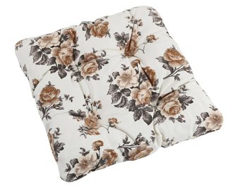 Sedák BERTA prošívaný - béžová růže - 38x38 cm, prošívaný