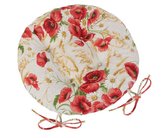 Sedák IVO kulatý prošívaný - vlčí mák - průměr 40 cm