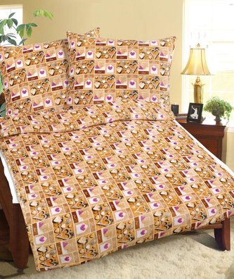 Povlečení MIKROFLANEL - srdce - 140x220,70x90 cm